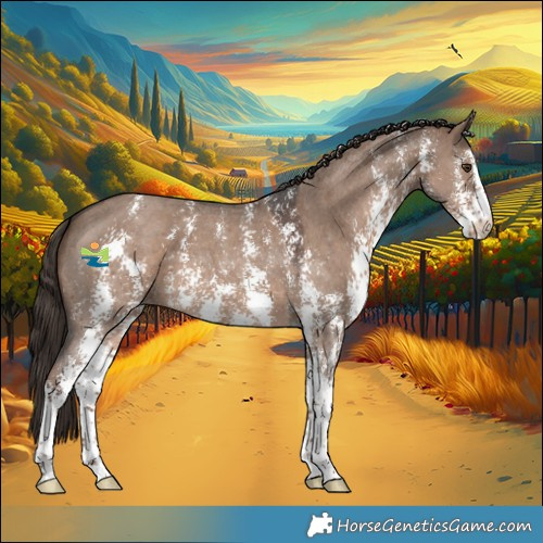 Horse Color:Liver Red Dun Sabino Appaloosa