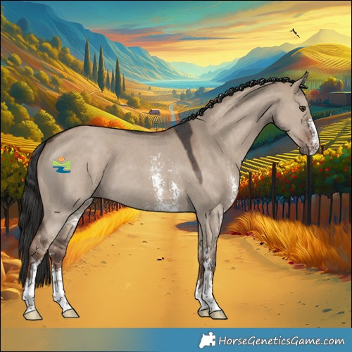 Horse Color:Liver Red Dun Sabino