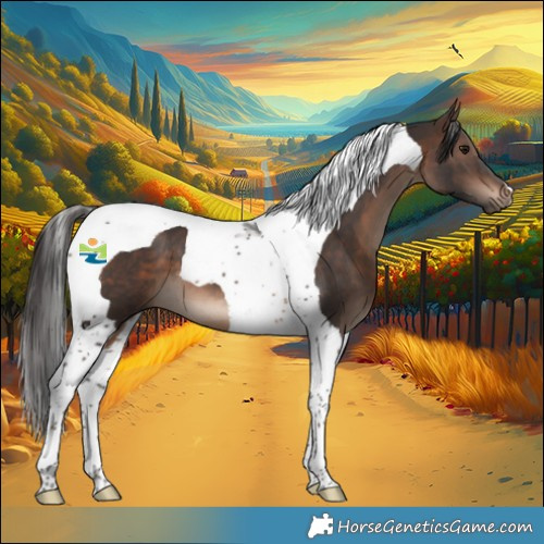 Horse Color:Brown Tobiano