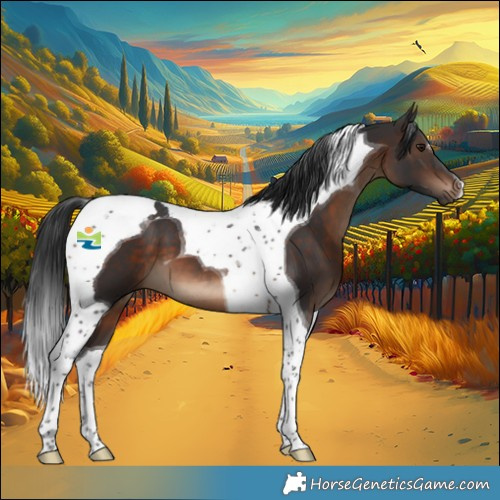 Horse Color:Brown Tobiano 
