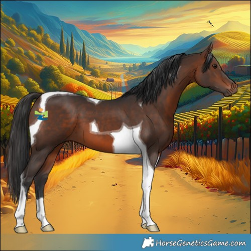 Horse Color:Brown Tobiano 