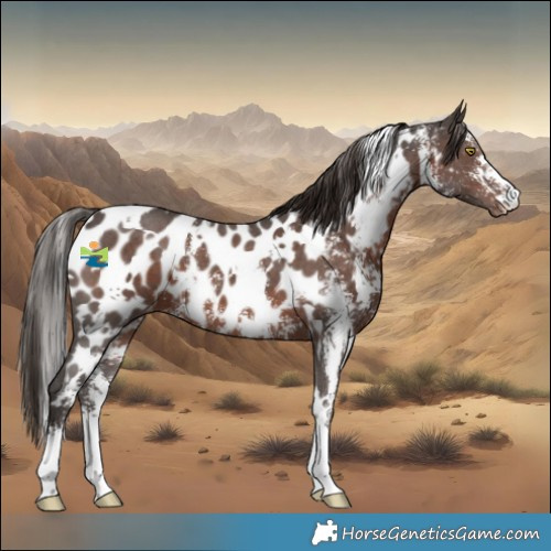 Horse Color:White Spotted Liver Chestnut Sabino Near Leopard