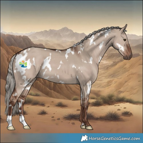 Horse Color:White Spotted Liver Red Dun Mushroom