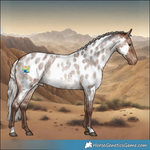 Horse Color:Silver Brown Roan Dun Mushroom Near Leopard Brindle 