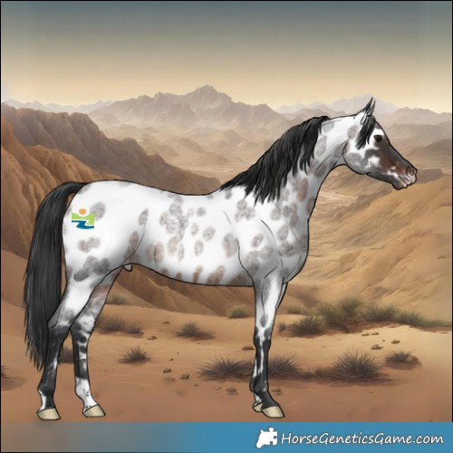 Horse Color:Brown Roan Near Leopard