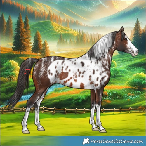 Horse Color:Powder White Brown Skewed LP Spotted