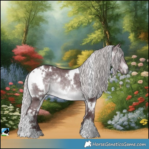 Horse Color:White Spotted Chocolate Silver Brown Chinchilla Rabicano