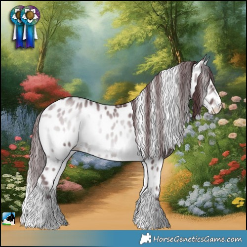 Horse Color:Chocolate Brown Chinchilla Onyx Sabino Appaloosa