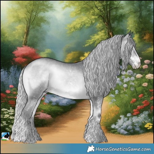 Horse Color:Silver Brown Chinchilla Onyx Sabino 