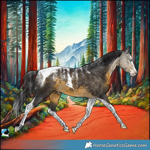 Horse Color:Powder White Buckskin Splash Tobiano Rabicano 