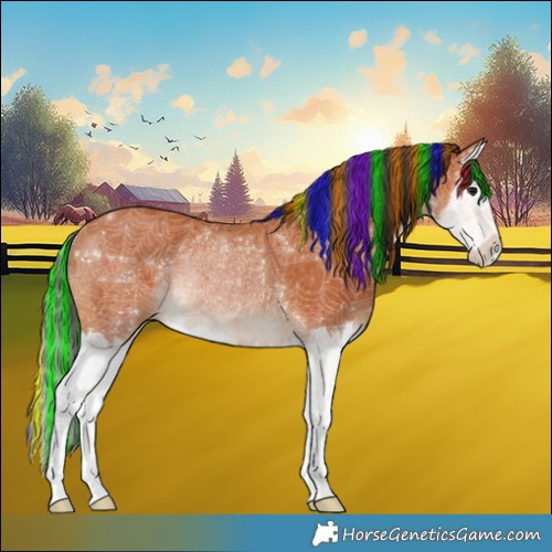 Horse Color:Painted Bay Splash Rabicano 