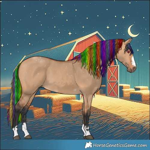 Horse Color:Painted Bay Dun