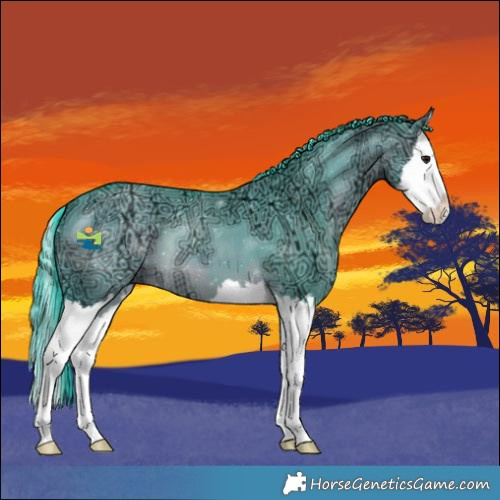 Horse Color:Watercolor Brown Ice Dun Splash