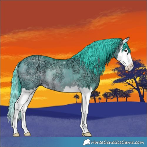 Horse Color:Watercolor Brown Ice Dun Splash