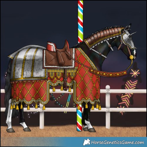 Horse Color:Midnight Grullo Tobiano 