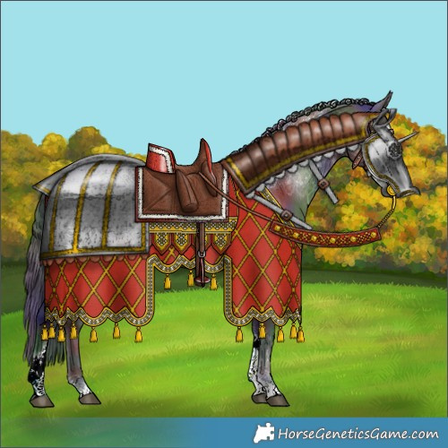 Horse Color:Nacre Brown Dun Tobiano 