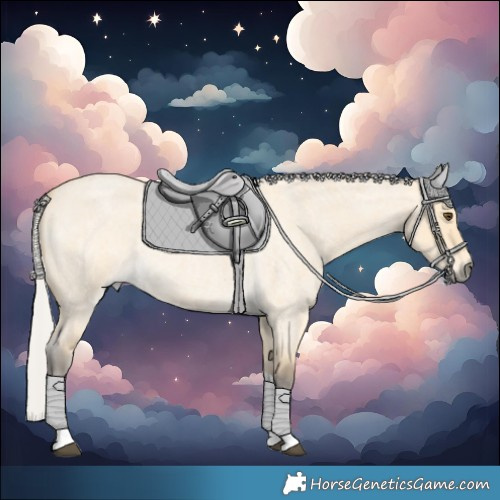 Horse Color:Silver Buckskin Roan Dun Tobiano