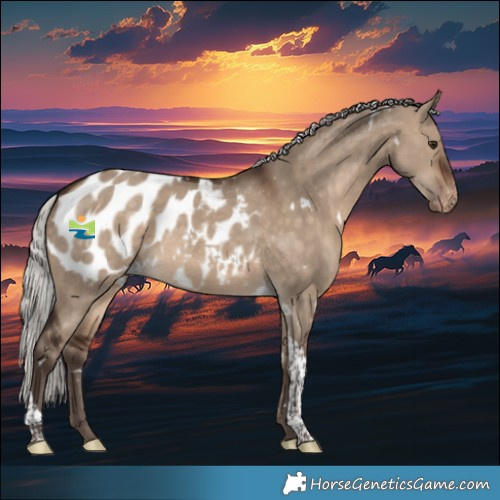 Horse Color:White Spotted Silver Bay Dun Tobiano Appaloosa