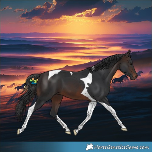 Horse Color:Brown Tobiano