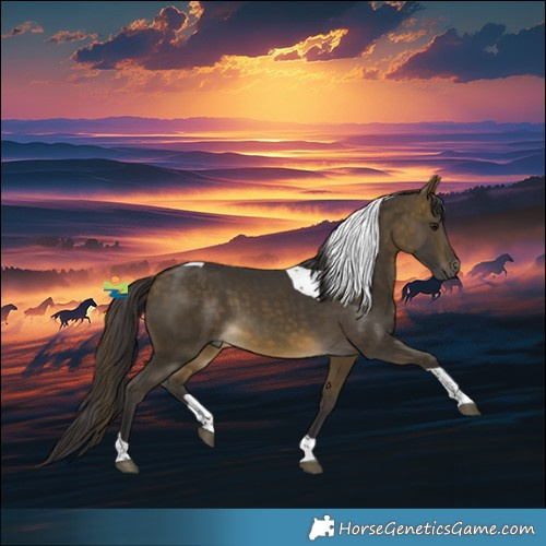 Horse Color:Buckskin Tobiano 