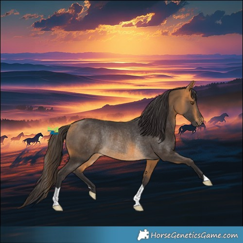 Horse Color:Buckskin Rabicano