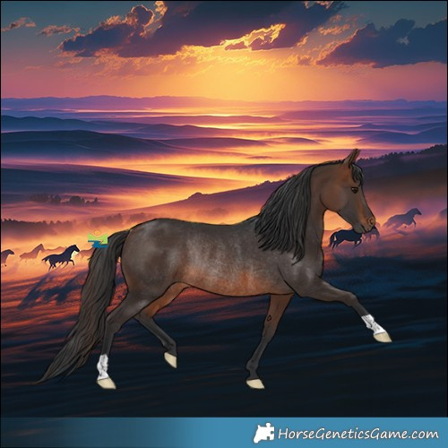 Horse Color:Brown Rabicano