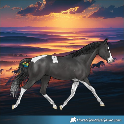 Horse Color:Black Splash Tobiano