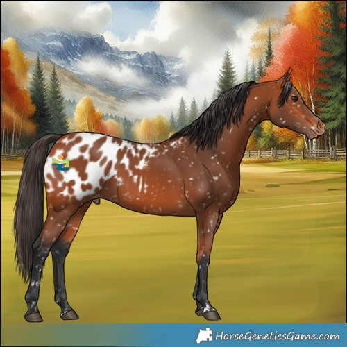 Horse Color:Bay Appaloosa Rabicano