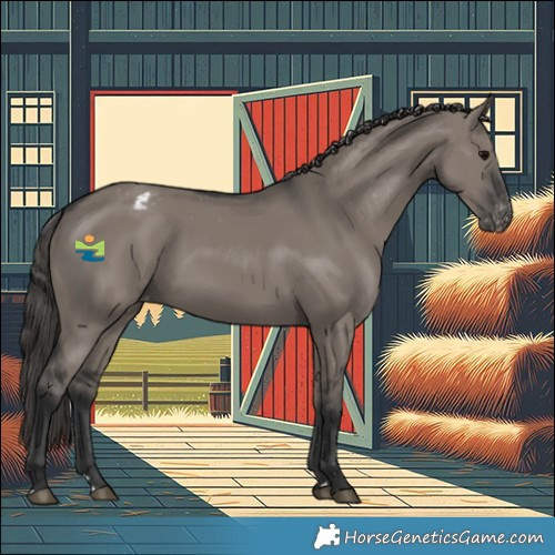 Horse Color:Grullo Varnish 