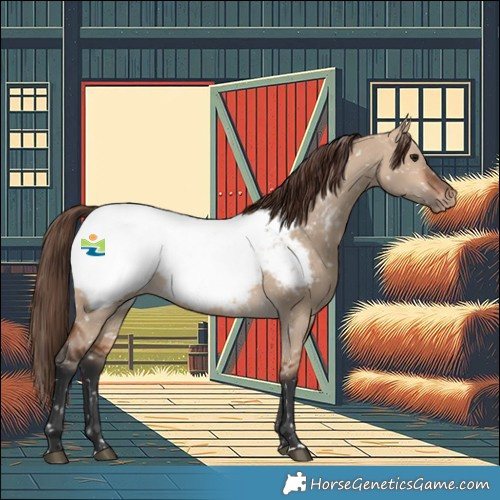 Horse Color:Bay Dun Near Fewspot 