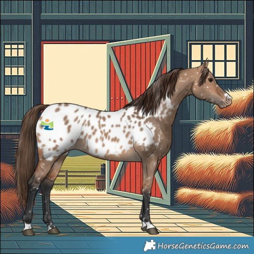 Horse Color:Bay Dun Near Leopard