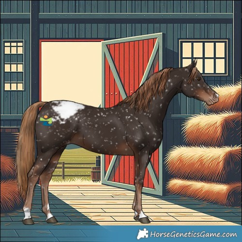 Horse Color:Liver Chestnut Snowflake Varnish