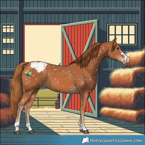 Horse Color:Chestnut Snowflake Varnish