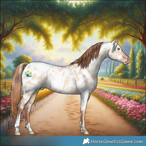 Horse Color:White Spotted Gold Champagne Dun Appaloosa