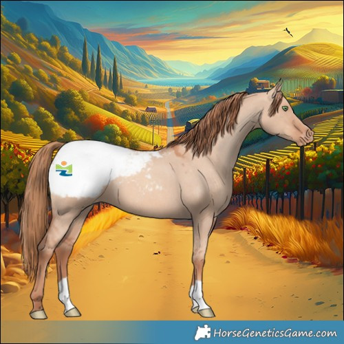 Horse Color:Gold Champagne Dun Snowcap