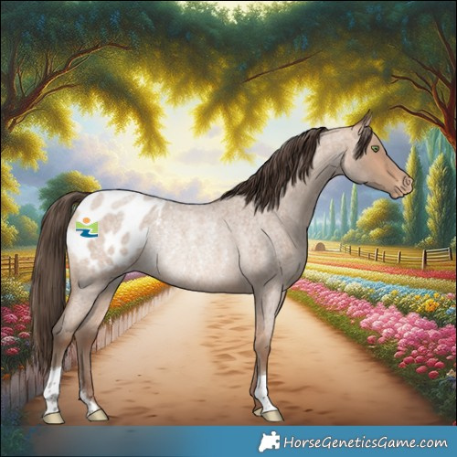 Horse Color:Amber Champagne Roan Blanket Rabicano 
