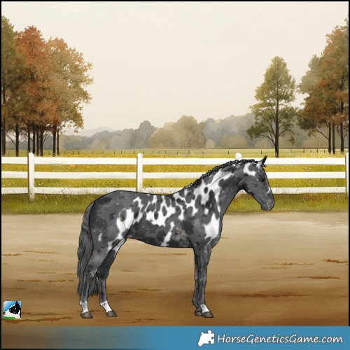 Horse Color:Black Merle Skewed LP Spotted 