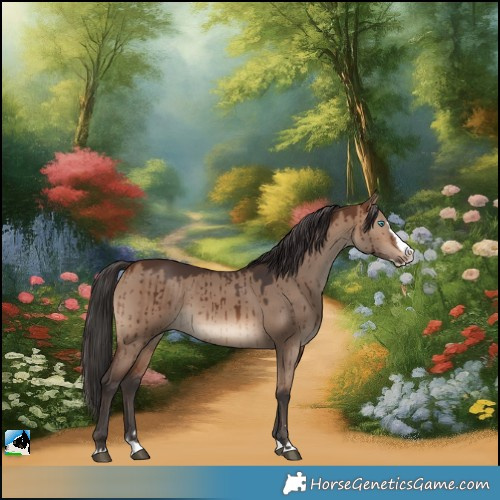 Horse Color:Brown Dun Splash Brindle 