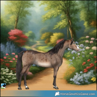Horse Color:Brown Dun Splash Brindle
