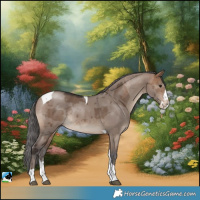Horse Color:Brown Dun Merle Sabino Splash Tobiano 