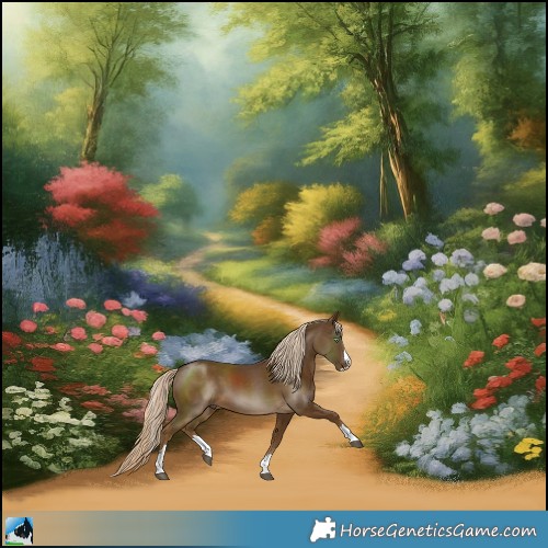 Horse Color:Pseudo Chocolate Palomino Mushroom Splash 