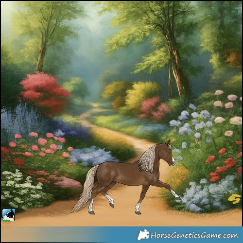 Horse Color:Pseudo Chocolate Palomino Mushroom Splash