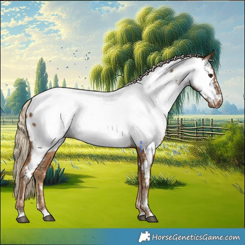 Horse Color:Chocolate Palomino Near Fewspot 