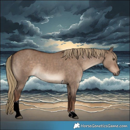 Horse Color:Liver Red Dun Tobiano 