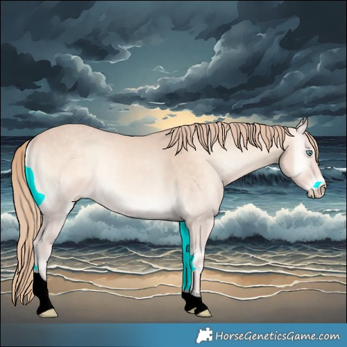 Horse Color:Void Perlino Onyx Tobiano