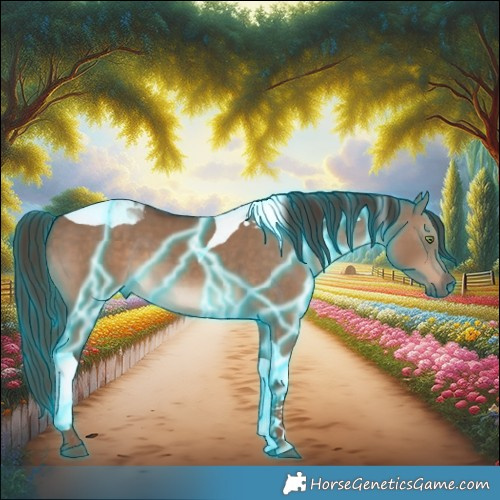Horse Color:Thunderstruck Liver Red Dun Tobiano 