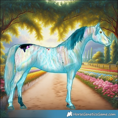 Horse Color:Thunderstruck Chocolate Palomino Ice Dun Tobiano
