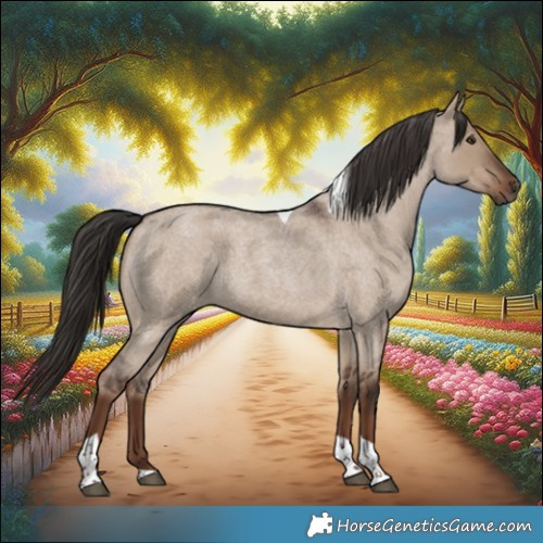 Horse Color:Liver Red Dun Roan Tobiano