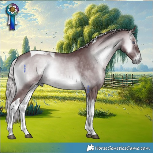 Horse Color:Chocolate Silver Brown Chinchilla Onyx Tobiano