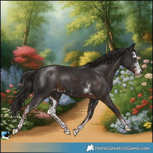 Horse Color:Liver Chestnut Sabino Rabicano